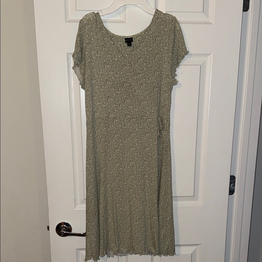 Elegant Olive Green Dress
